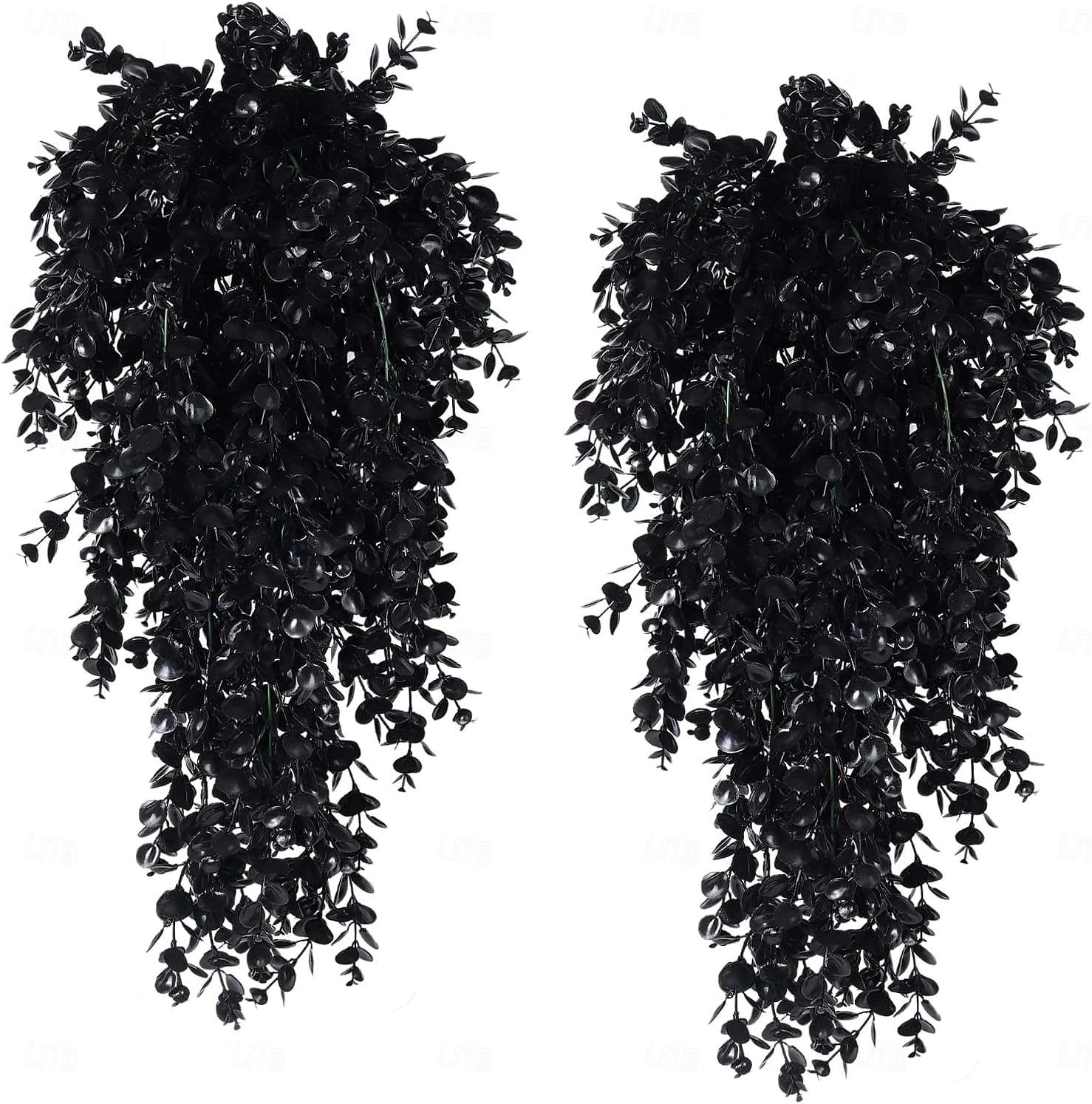 2/4 mazzi di piante artificiali di Halloween, foglie di eucalipto finte, finte piante verdi in plastica per esterni, per pareti, casa, stanza, patio, interni, mensole, ufficio, decorazioni del 2025 a $9.49 –P2