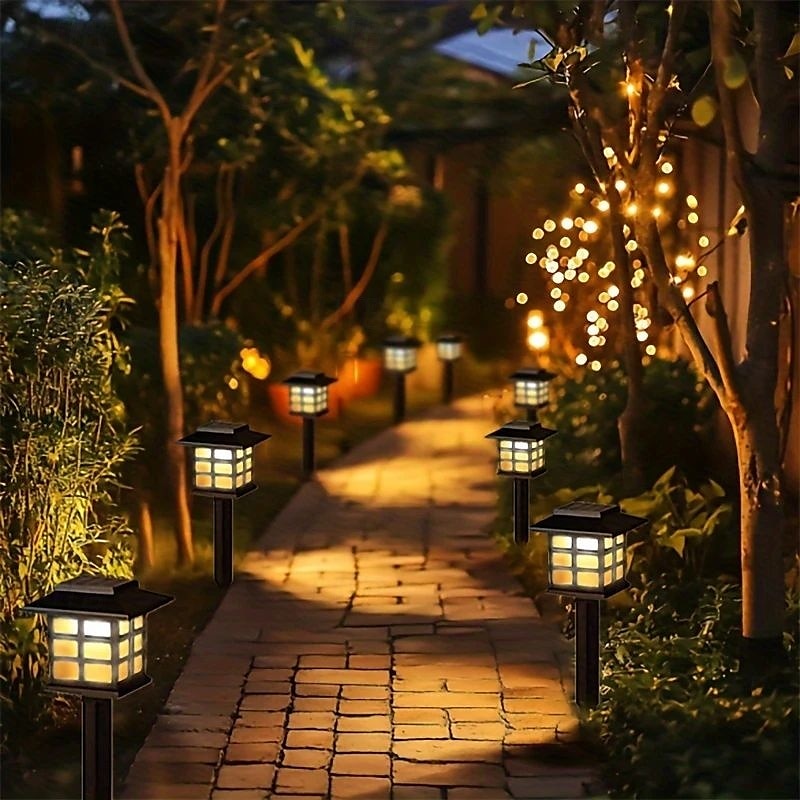 4PCS LED Solar Pathway Lights Outdoor Lights Waterproof Lawn Lights Garden Landscape Courtyard Terrace Driveway Decorative Lighting 2025 - $27.99 –P1