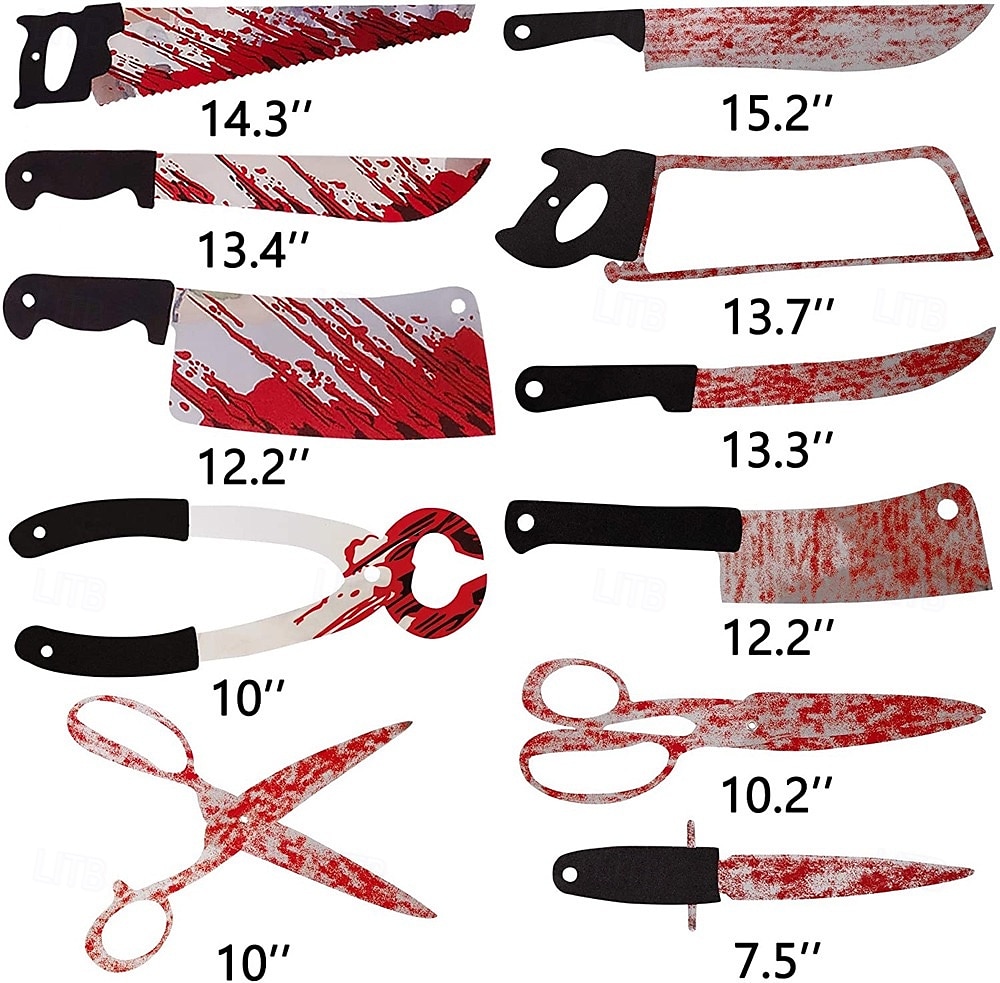 Ensemble de décoration d'empreintes de main de sang d'Halloween comprenant des autocollants de fenêtre, une bannière de couteau de sang et une nappe en PVC, parfait pour la décoration d'Halloween, de de 2025 ? $18.49 –P8