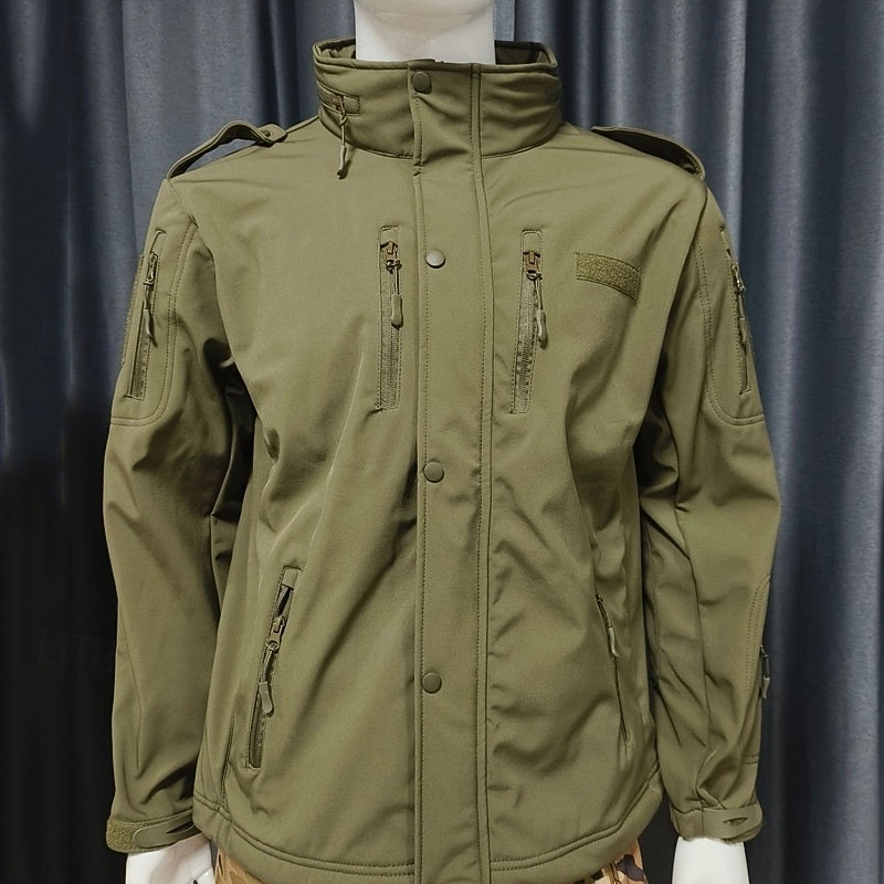Per uomo Giacca da escursionismo Cappotto invernale Giacca in pile da escursionismo Inverno All'aperto Termico Antivento Giacca in Pile Invernale Nero Giallo Verde militare Mimetico del 2025 a $56.99 –P5