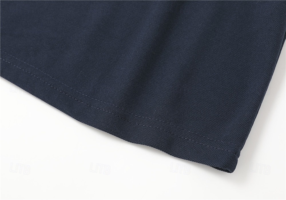Per uomo Polo Maglia da golf Casuale Sportivo Classico Manica Corta Essenziale Tinta unica Semplice Bottoni Davanti Estate Primavera Tutte le stagioni Vestibilità regolare Vinaccia Bianco Nero Blu del 2025 a GBP £10 –P9