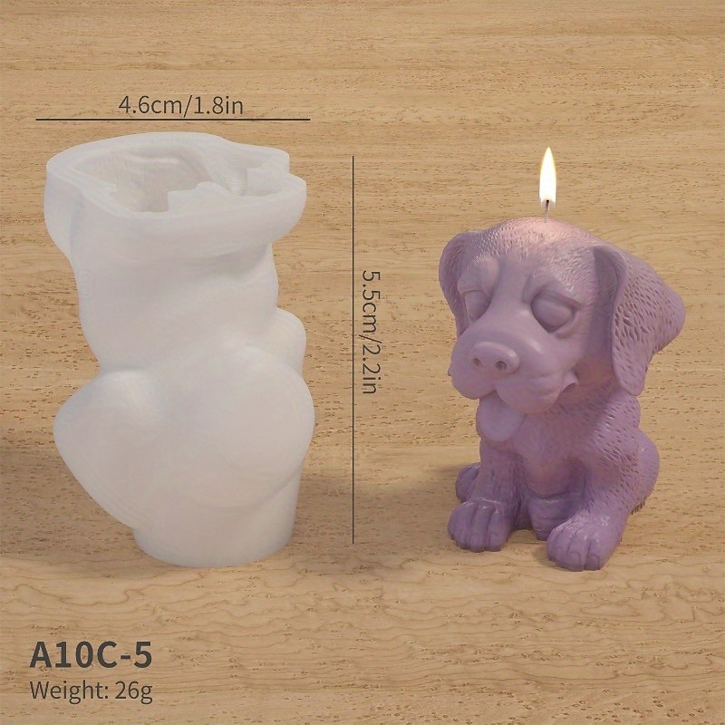 8 Stück Hundeform Silikonform dreidimensionales Tier handgemachte Gips Ton KerzenhalterForm 2025 - $38.99 –P12