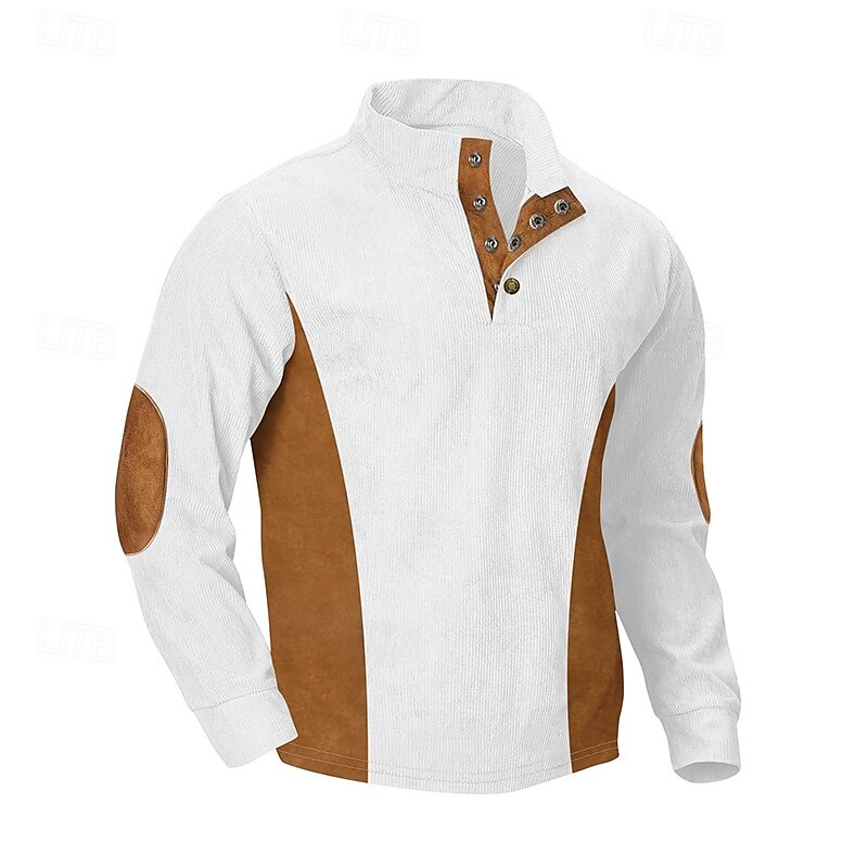 Herren Reißverschluss-Sweatshirt Aprikose Schwarz Weiß Rote Blau Stehkragen Einfach Farbblock Sport & Outdoor Lässig Täglich Streetwear Cool Sportbekleidung Frühling & Herbst Bekleidung 2025 - $25.99 –P5