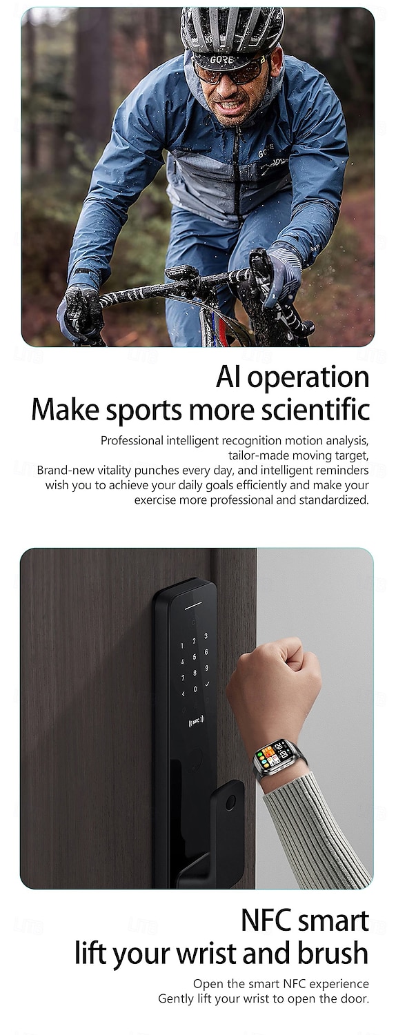 Воздушный насос Тип подушки точное измерение артериального давления ЭКГ электрокардиограмма мониторинг температуры шагомер Совместимость Bluetooth вызов с Android iOS Для женщин мужчин Долгий режим 2026 - $153.99 –P13