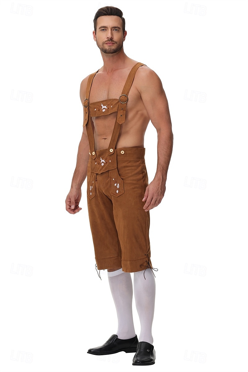 Oktoberfest לדרהוזן בוואריה German כרי דשא בגדי ריקוד גברים בד בסגנון מסורתי מכנסיים קצרים 2026 - $44.99 –P3