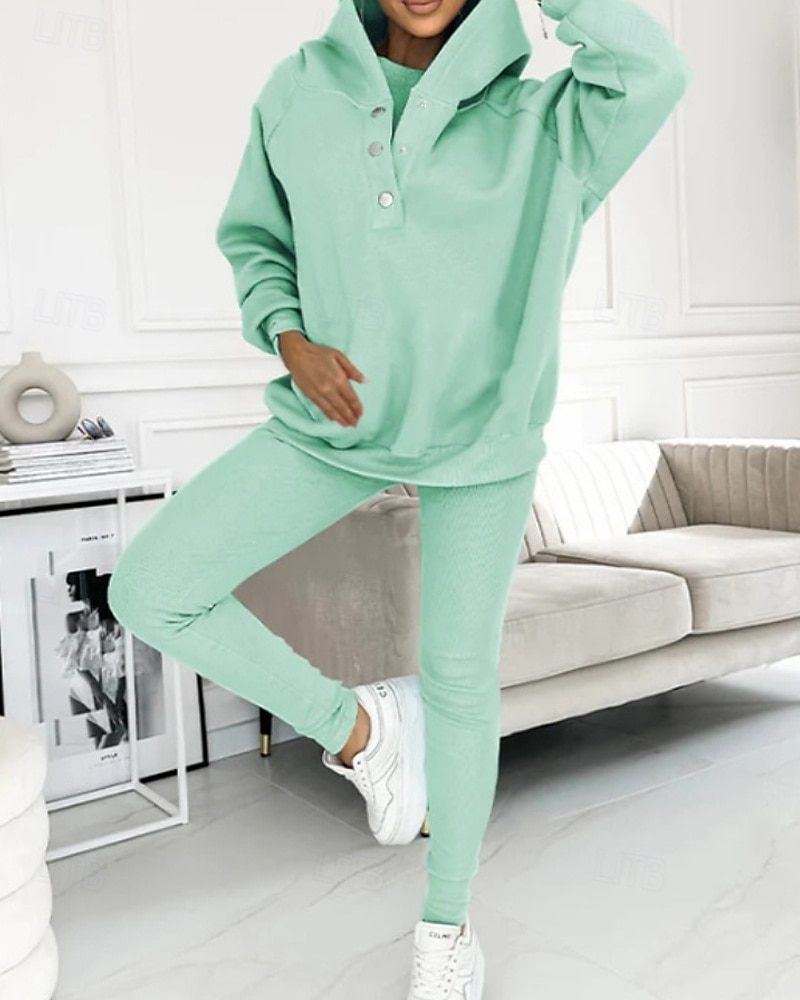 Women's Tracksuit Leggings 3-Piece Zipper Pocket Solid Colored Clothing Suit Fall Dark Grey Dark Navy Workout Athleisure Running Thermal Warm Windproof Long Sleeve Sport Activewear Stretchy Regular 2025 - $48.99 –P6