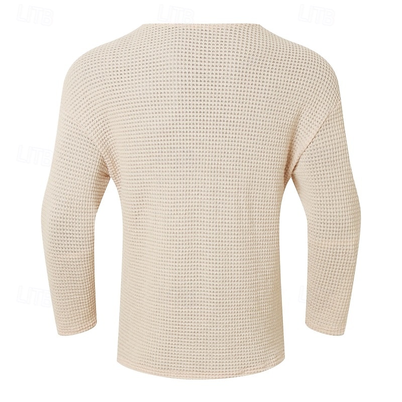 Herren Pullover Grobstrick Stricken Normale Oberteile Gestrickt Einfach V Ausschnitt Strickware Moderne zeitgenössische Lässig Alltagskleidung Bekleidung Frühling Herbst Schwarz Marineblau S M L 2025 - $25.99 –P6
