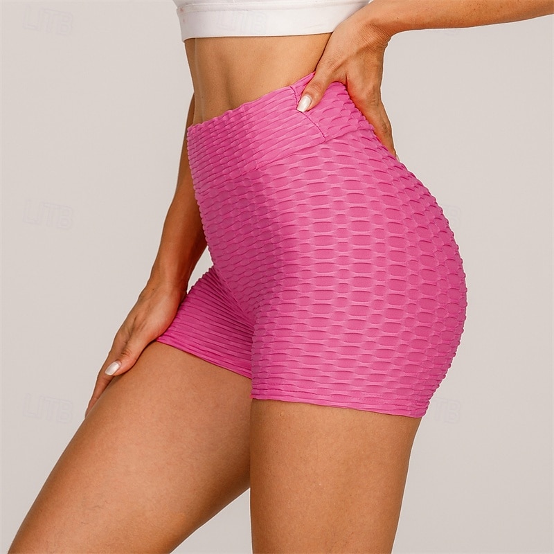 Per donna Shorts Leggings Streetwear Casual Corto Vita Alta Semplice Elastico in vita Jacquard Traspirabilità Elasticizzato Vacanza Streetwear Abbigliamento quotidiano Nero Bianco Giallo Rosso Estate del 2025 a $11.99 –P9