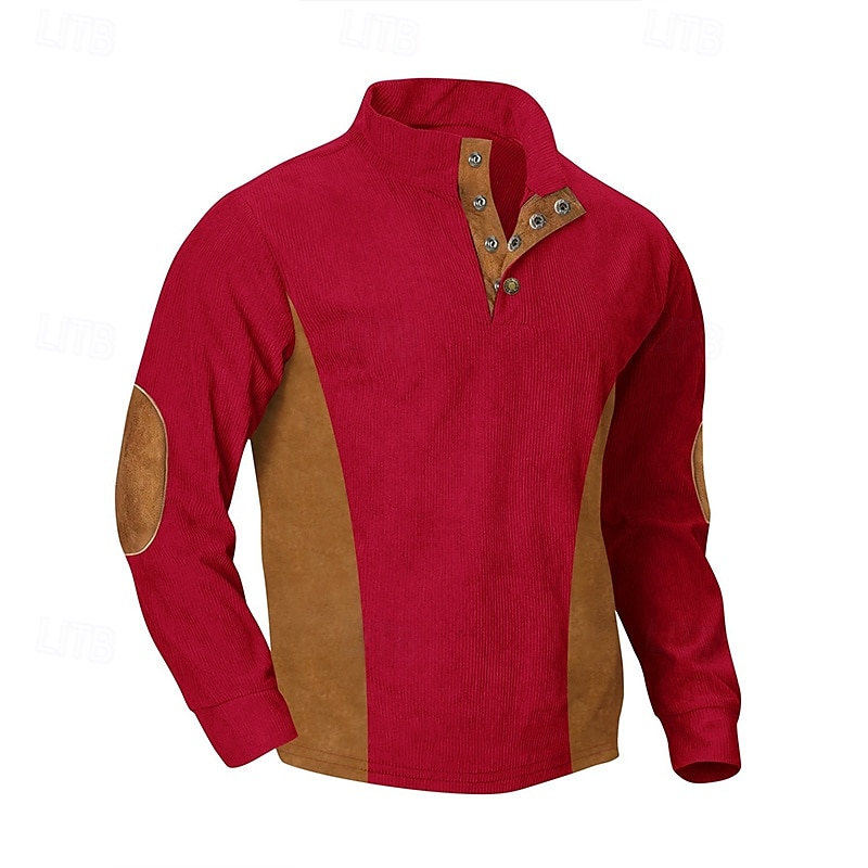 Herren Reißverschluss-Sweatshirt Aprikose Schwarz Weiß Rote Blau Stehkragen Einfach Farbblock Sport & Outdoor Lässig Täglich Streetwear Cool Sportbekleidung Frühling & Herbst Bekleidung 2025 - $25.99 –P4