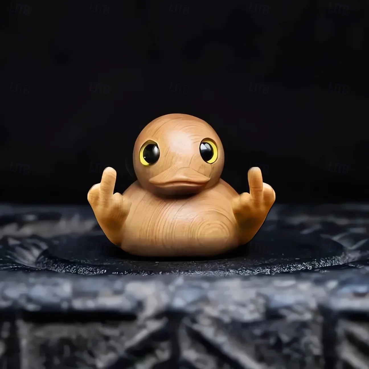 Funny Handmade Middle Finger Duck Statue, Wooden Carved Desk Decor, Unique Gift for Adults, Office Humor Ornament, Cheeky Animal Figurine 2026 - $9.99 –P1