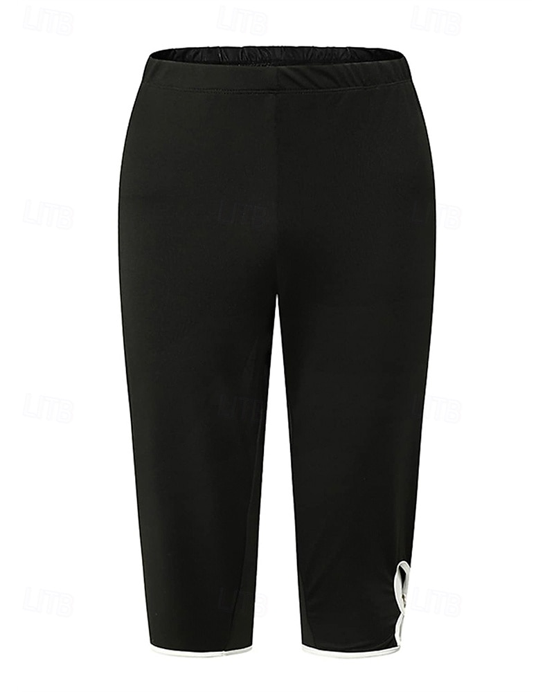 Női Capri nadrágok Leggingek Kényelmes leggings Alkalmi Sportruházat Borjú-hossz Magas derék Sima Rugalmas derék Lélegzési képesség Nyúlós Vakáció Utca Hétköznapi viselet Fekete Szürke Nyár Tavasz 2025 - $14.99 –P4