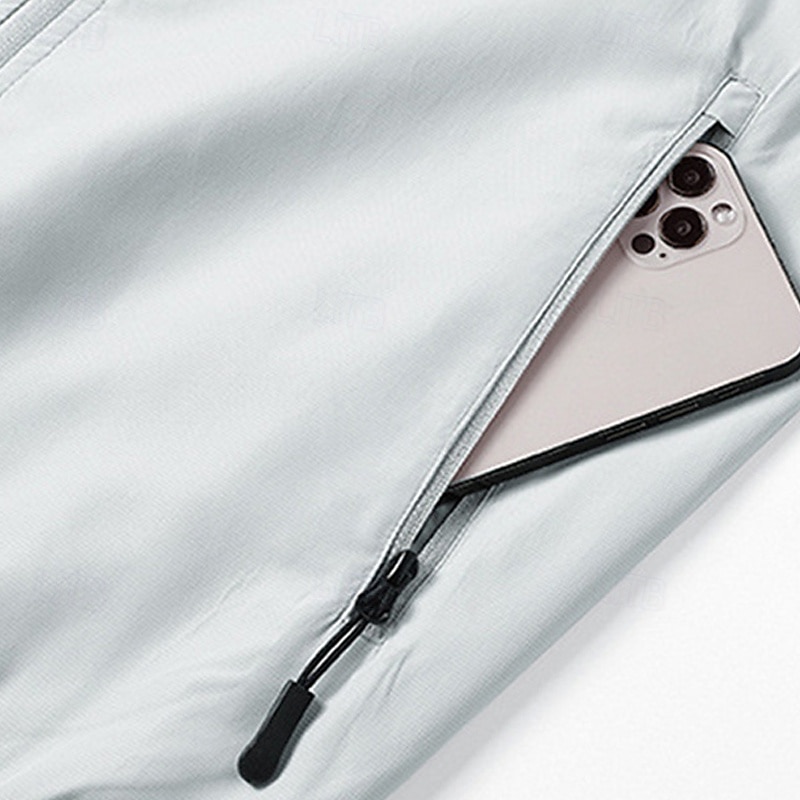 Unisex Running Jacket  Windbreaker Outdoor Jacket Pocket Full Zip Long Sleeve Outerwear Athletic Sun Protection Breathable Quick Dry Lightweight Tennis Golf Running Sportswear Activewear Color Block 2025 - $25.99 –P8