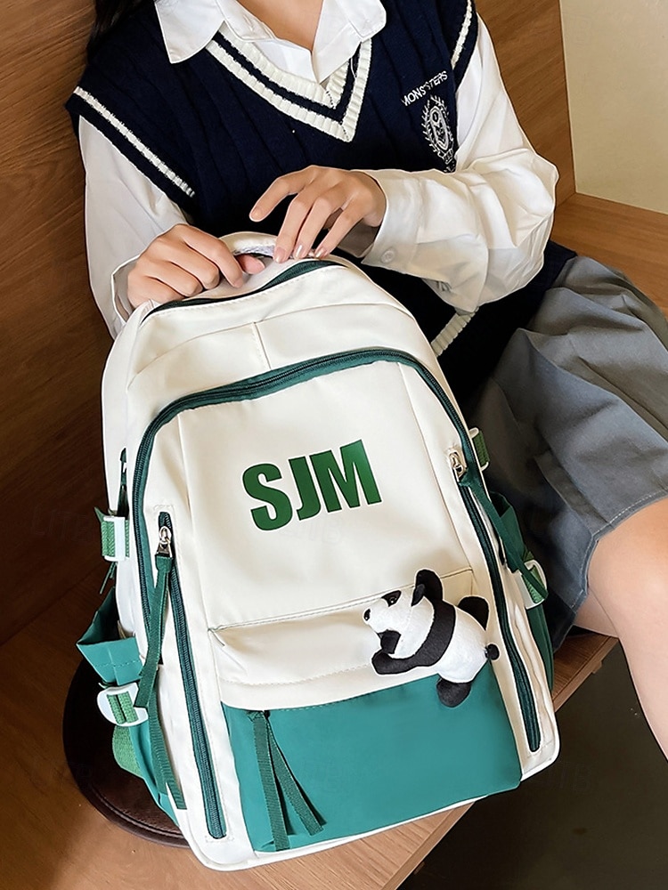 Preppy-Rucksack für Damen in mehreren Farben mit SJM-Logo – leicht und robust mit verstellbaren Schultergurten, geeignet als Freizeittasche und Schultasche für den täglichen Gebrauch 2025 - $26.99 –P1