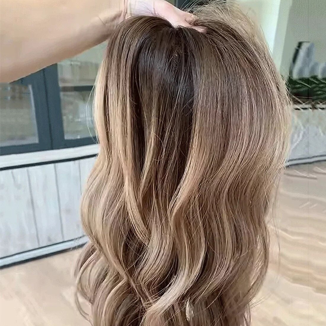 Peruca de cabelo humano remy brasileiro, fechamento 5x5, 13x4, peruca frontal ondulada, multicolorida, com mechas de cabelo de bebê/balayage, 100% virgem, sem cola, pré-arrancada para mulheres de 2025 por $341.79 –P1