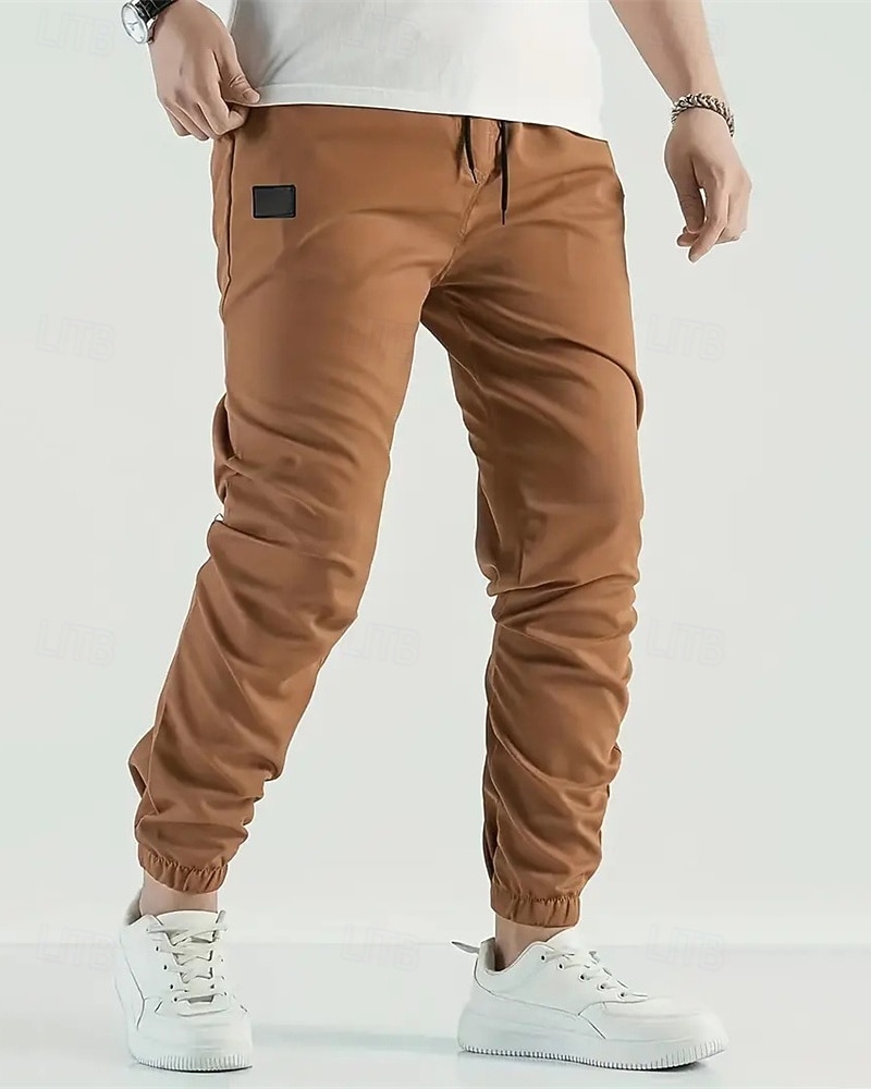 Per uomo Pantaloni Cargo Pantaloni Tasca Coulisse Elastico in vita Semplice Indossabile All'aperto Quotidiano Campeggio & Escursionismo Moda Classico Marrone Scuro Nero del 2025 a $22.99 –P1