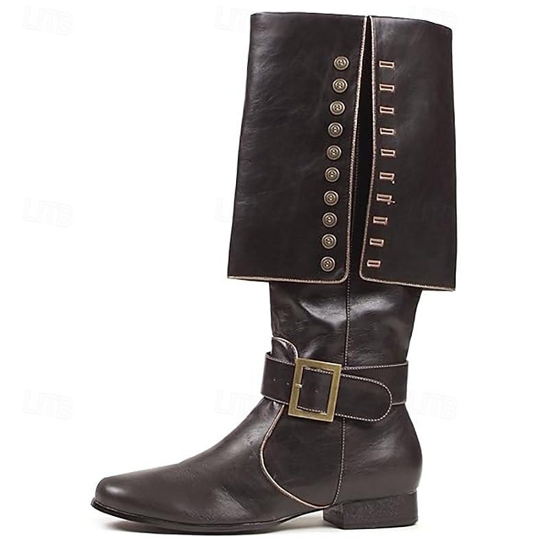 Středověké Renesanční Boty Kozačky Ke kolenům Pirát Viking Křižák Maškarní kostým Pánské Unisex Keltské Pirát předvečer Všech svatých Plesová maškaráda Párty a večer LARP Ren Faire Dospělé Boty Cel 2025 - $63.99 –P4