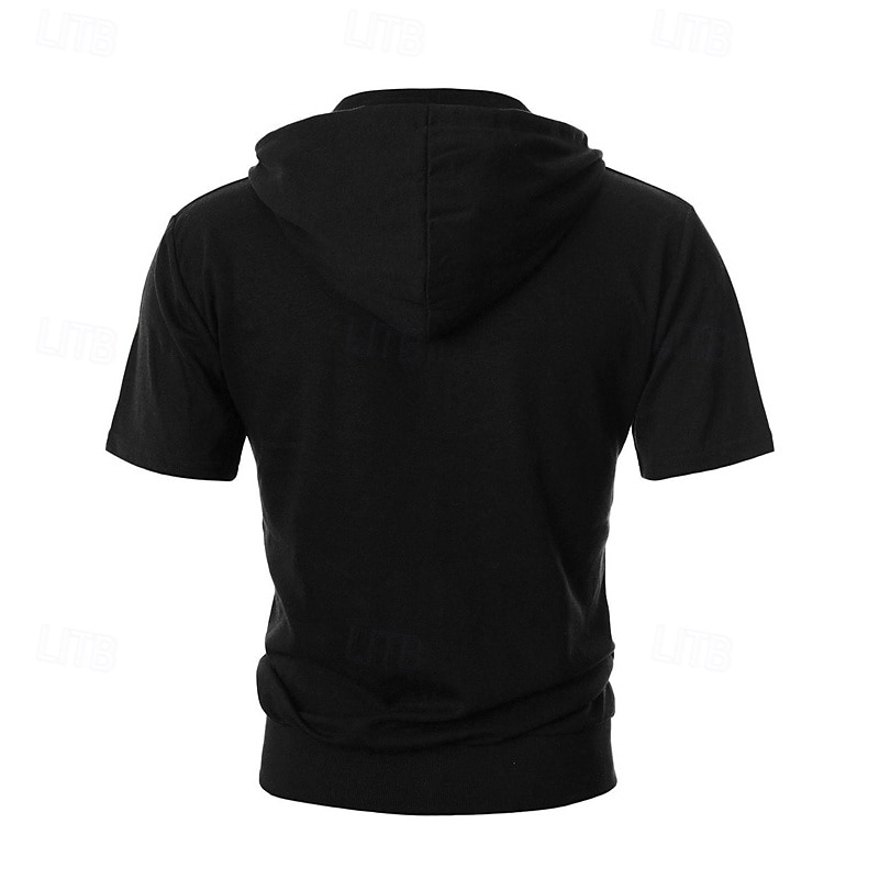 Per uomo Felpa con cappuccio Felpa con cappuccio a zip intera Nero Rosa Grigio scuro Grigio Con Cappuccio Semplice Con zip Tasca Sport & Outdoor Quotidiano Ferie Poliestere Streetwear Essenziale del 2025 a $15.49 –P4