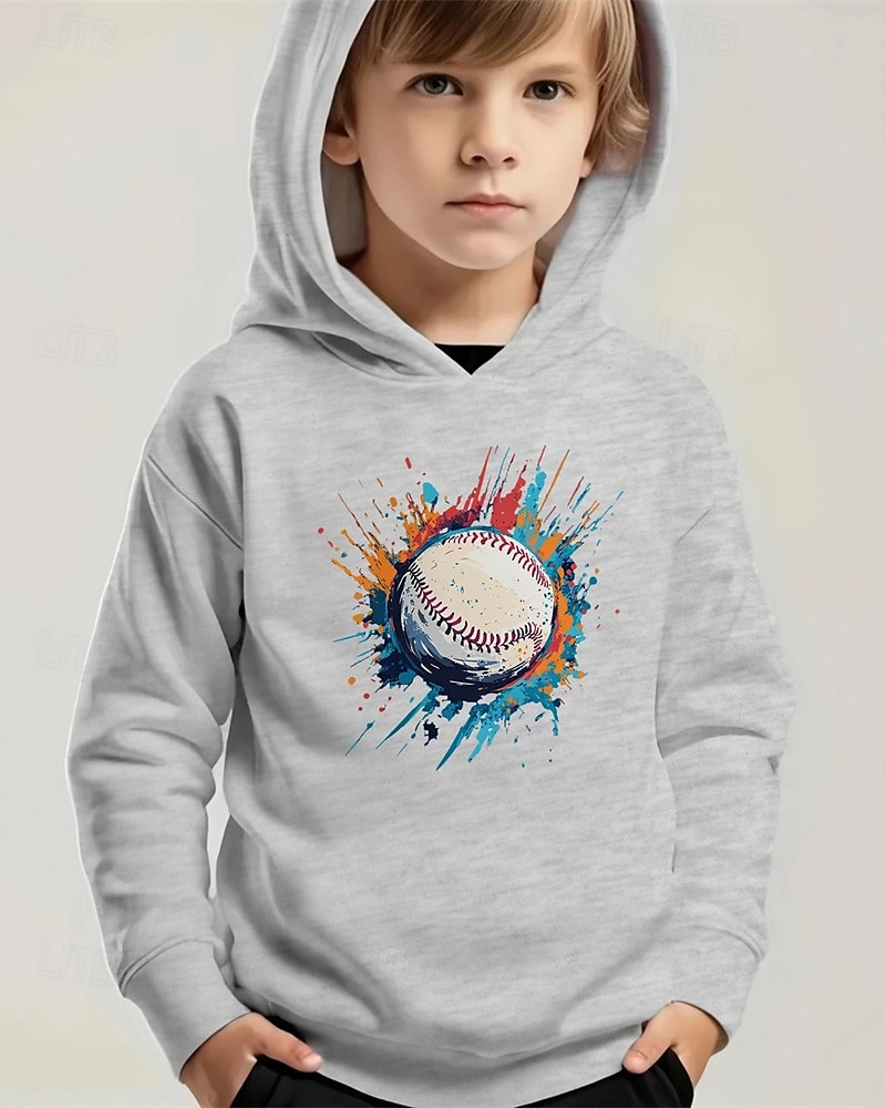 Pojkar 3D Grafisk Huvtröja Långärmad Vår Höst Mode Streetwear Barn 4-12 år Huva Utomhus Ledigt Dagligen Normal 2025 - $18.99 –P1