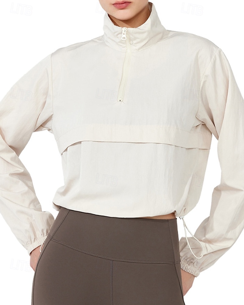 Mulheres Jaqueta de Corrida Capa de Chuva Bolso Com Zíper Leve Manga Longa Blusas Outono Prova-de-Água A Prova de Vento Secagem Rápida Umidade do pavio Pilates Corrida Ioga Roupa de esporte Roupas de 2025 por $27.99 –P1