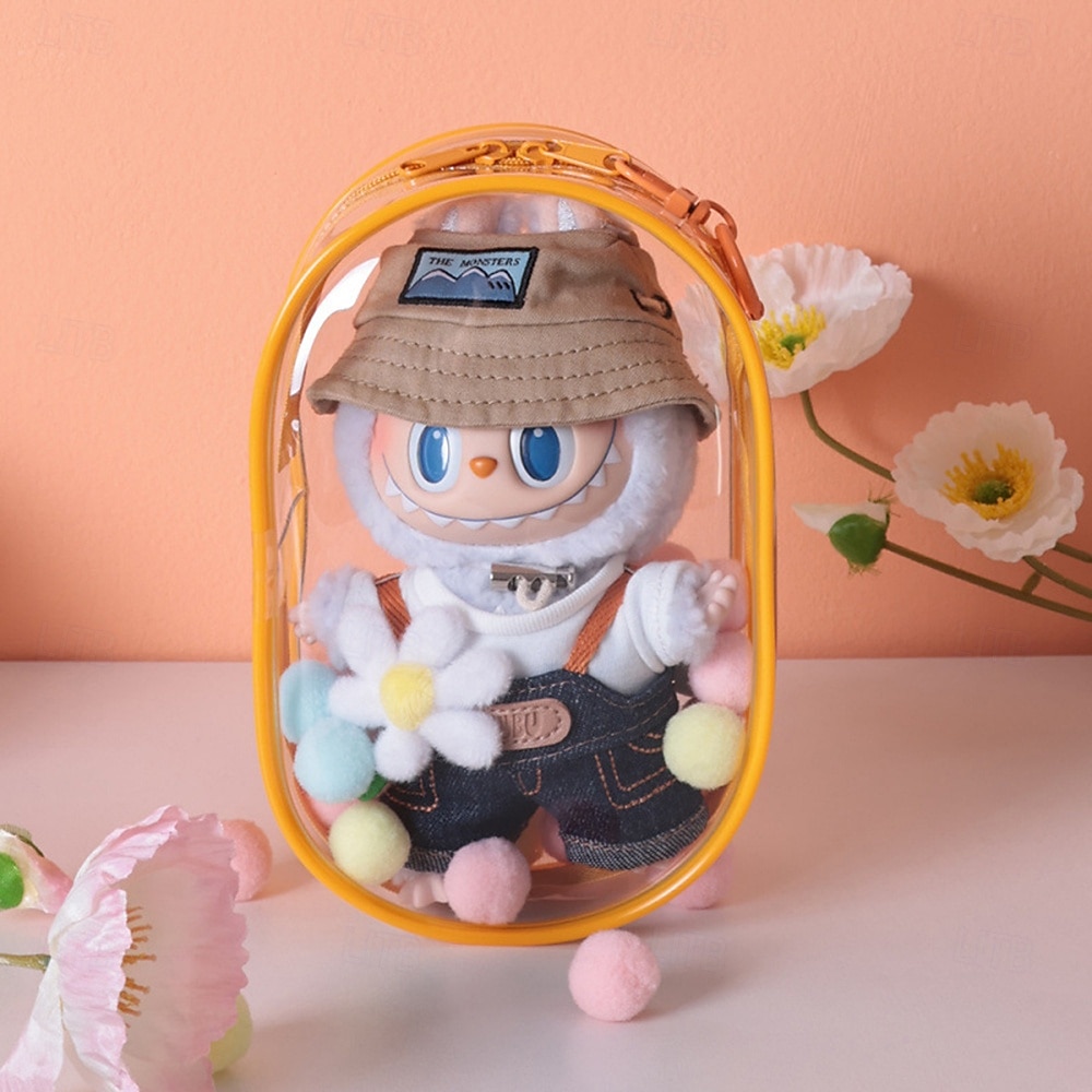 Clear Bag Keychain For 17/15cm Plush Doll(NO DOLL)Hanging Display CaseProtective CasePlastic PVC Storage Box (Clear Bag) 2025 - $13.99 –P6