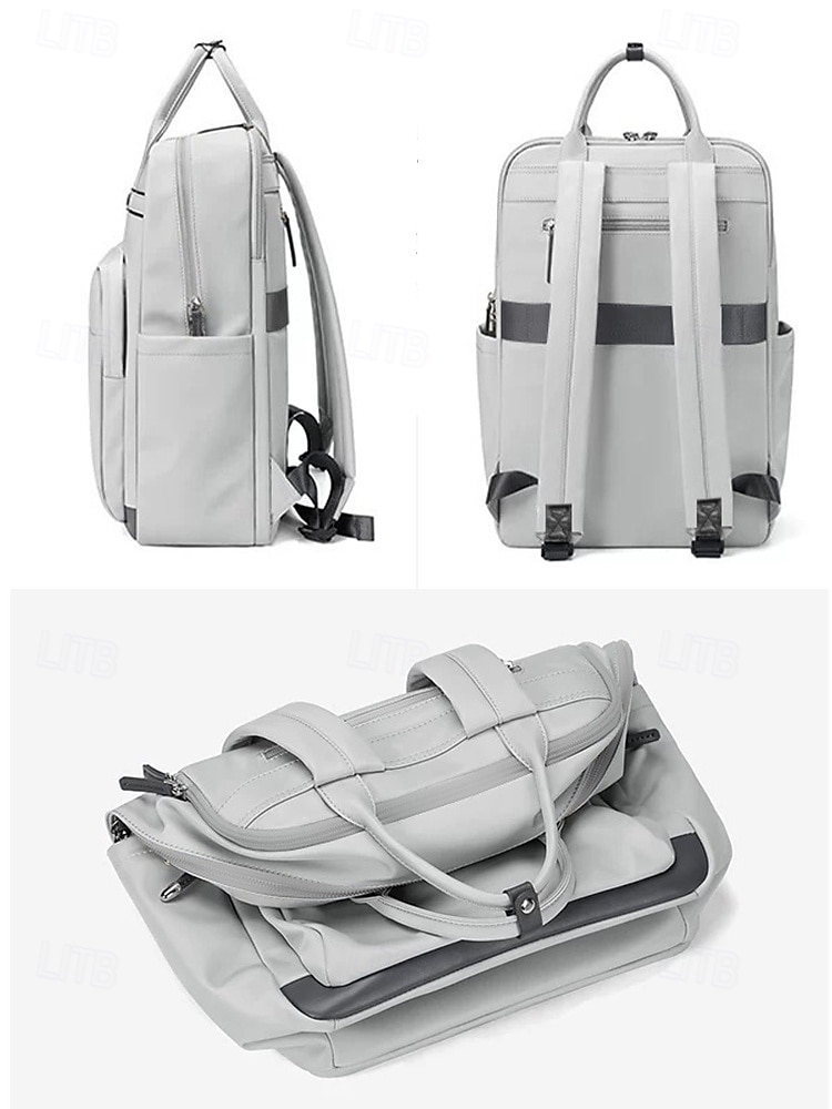 Vannavvisende ryggsekk for kvinner med stor kapasitet, dobbeltlagsdesign og bagasjerom, stilig og praktisk for reise, jobb og skole 2025 - $42.99 –P6