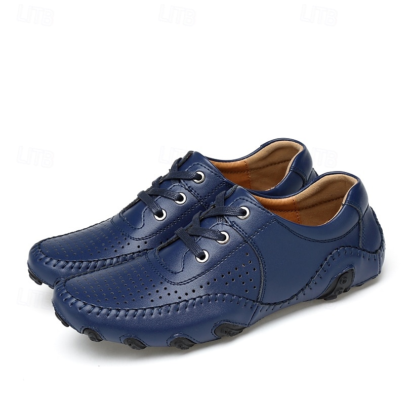 Scarpe da passeggio traspiranti da uomo bianche con ritagli – mocassini estivi casual con suola morbida per la guida, le vacanze al mare, l'esplorazione della città e il comfort per tutto il giorno nelle giornate calde del 2025 a $46.99 –P3