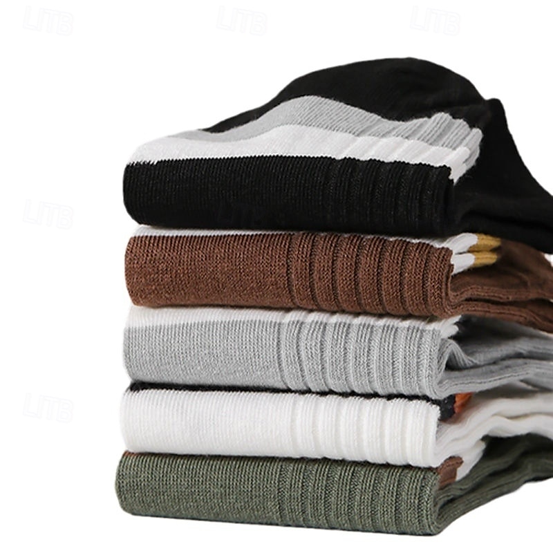 Men's 10 Pairs Multi Packs Socks Crew Socks Running Socks Casual Socks Black White Color Color Block Vacation Sports & Outdoor Daily Basic Medium Spring Fall Fashion Casual 2025 - $6.49 –P10