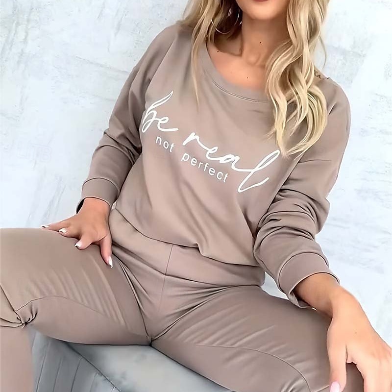 Femmes Ensemble Survetement Survêtement Ensemble de vêtements de sport Avec Poches Lettre Ensemble Vêtements Automne Jaune Rose Salle de sport Entraînement Sportif Chaleur Thermique Coupe-vent Doux de 2025 ? $25.99 –P3
