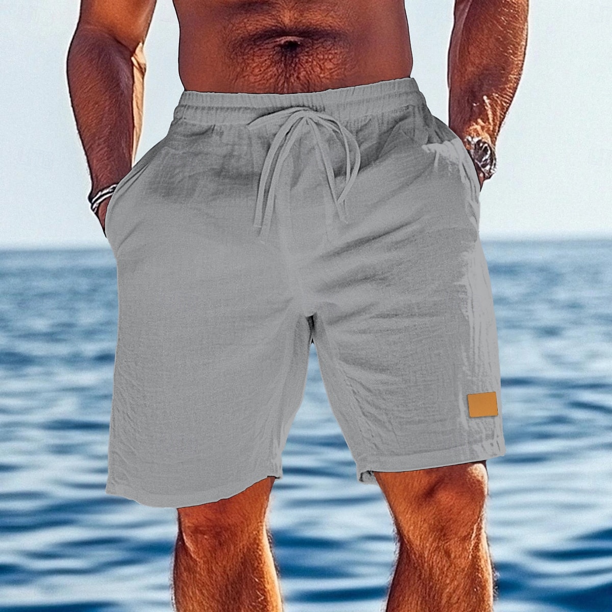 Per uomo Shorts Shorts di Lino Pantaloncini Estivi Shorts da Spiaggia Coulisse Elastico in vita Gamba Dritta Semplice Comodità Traspirante Lunghezza al ginocchio All'aperto Quotidiano Ferie Vacanza del 2025 a $18.99 –P8
