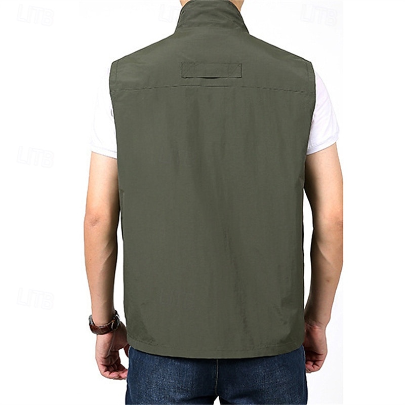 Homens Colete de pesca Colete de Trilha Inverno Outono Ao ar livre Térmico / Quente Leve Respirável Colete Caça Pesca Alpinismo Preto Verde Tropa Cáqui Cinzento de 2026 por $32.99 –P8