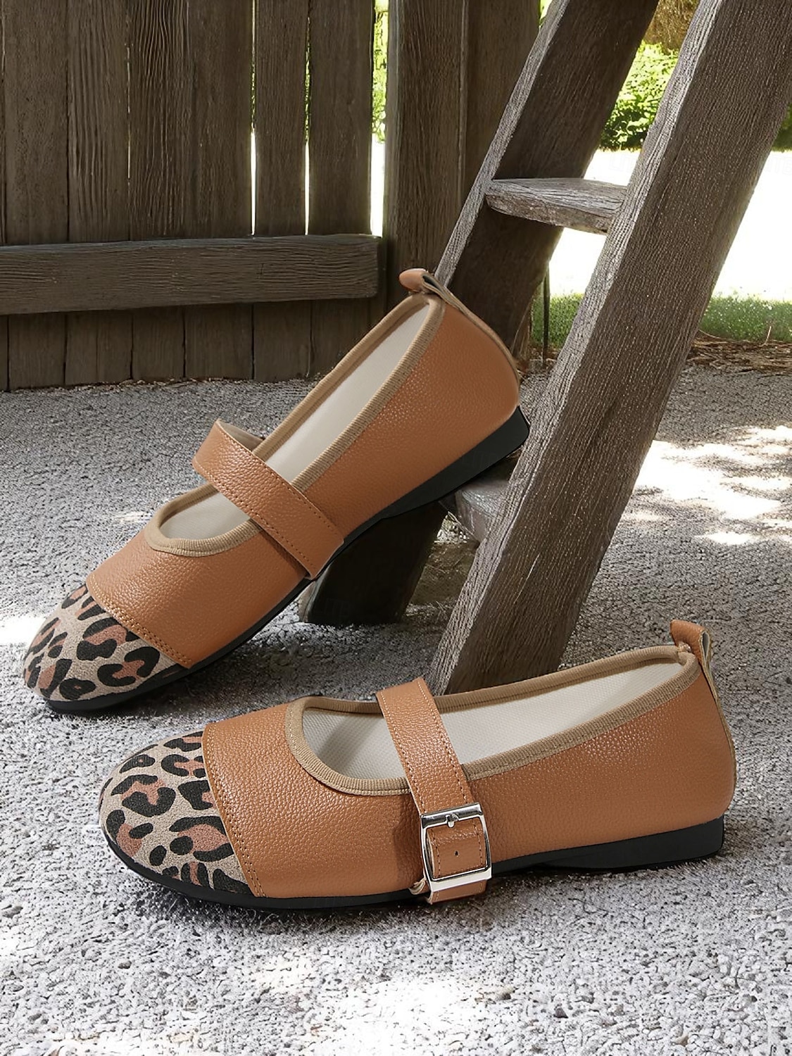 Dámské boty Mary Jane s leopardím potiskem a nastavitelným páskem, pohodlná ležérní barefoot obuv pro venkovní i každodenní nošení 2025 - $19.99 –P2