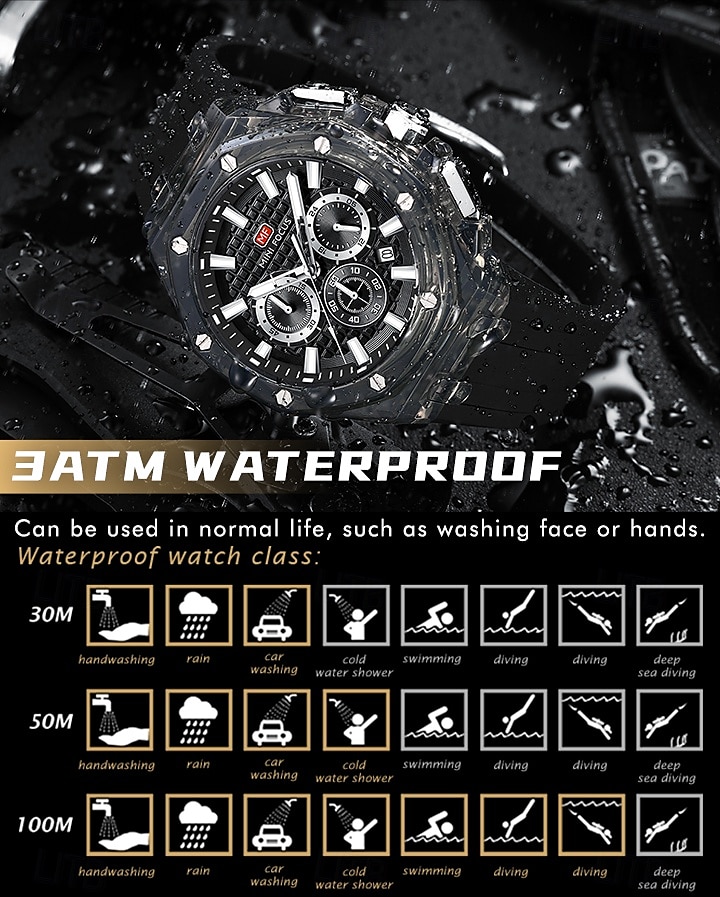 2026年 MINI FOCUS メンズ クォーツ 時計 ラグジュアリー 大ダイヤル ビジネス 腕時計 蛍光 カレンダー 日付 週 防水 シリコン ジェル 時計  コレクション – $58.99 –P10