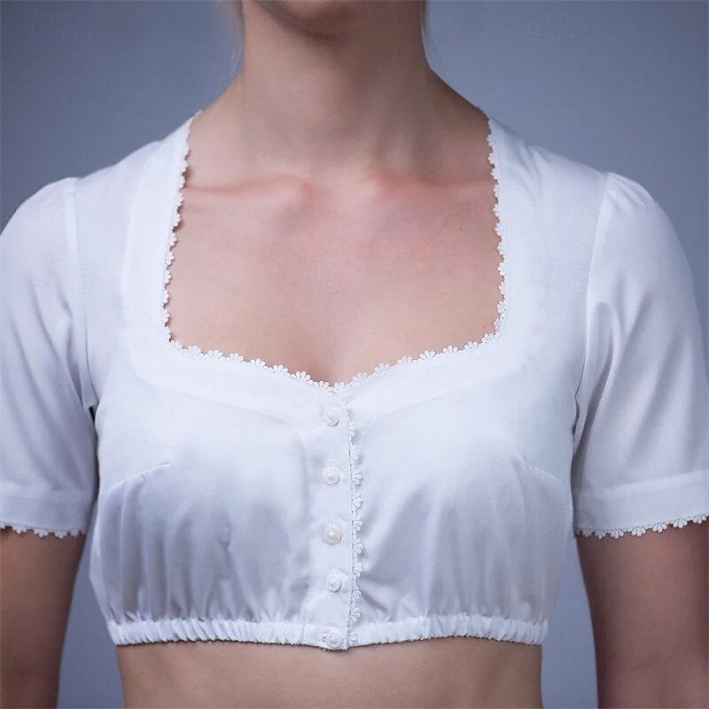 Oktoberfest Blusa Dirndl Empregada Bávaro Alemão prados Mulheres Carnaval Festival da Cerveja Pano de Estilo Tradicional Blusa de 2026 por $23.99 –P1