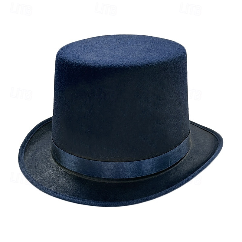 Sombrero de mago para espectáculos, sombrero Lincoln, sombrero alto de espectáculo, sombrero de jazz retro de 13 cm, estilo británico, combinable. 2025 - $8.99 –P8