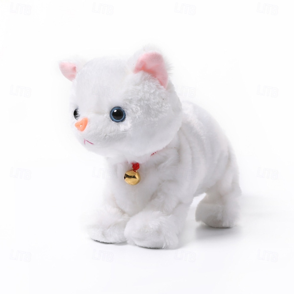Interactief elektronisch knuffeldier - upgrade met led-licht, ogen, geanimeerde geluidsbesturing, elektronische huisdierenrobot, kat, kitten, speelgoed, cadeaus voor jongens &meisjes kinderverjaardag 2025 - $42.99 –P9