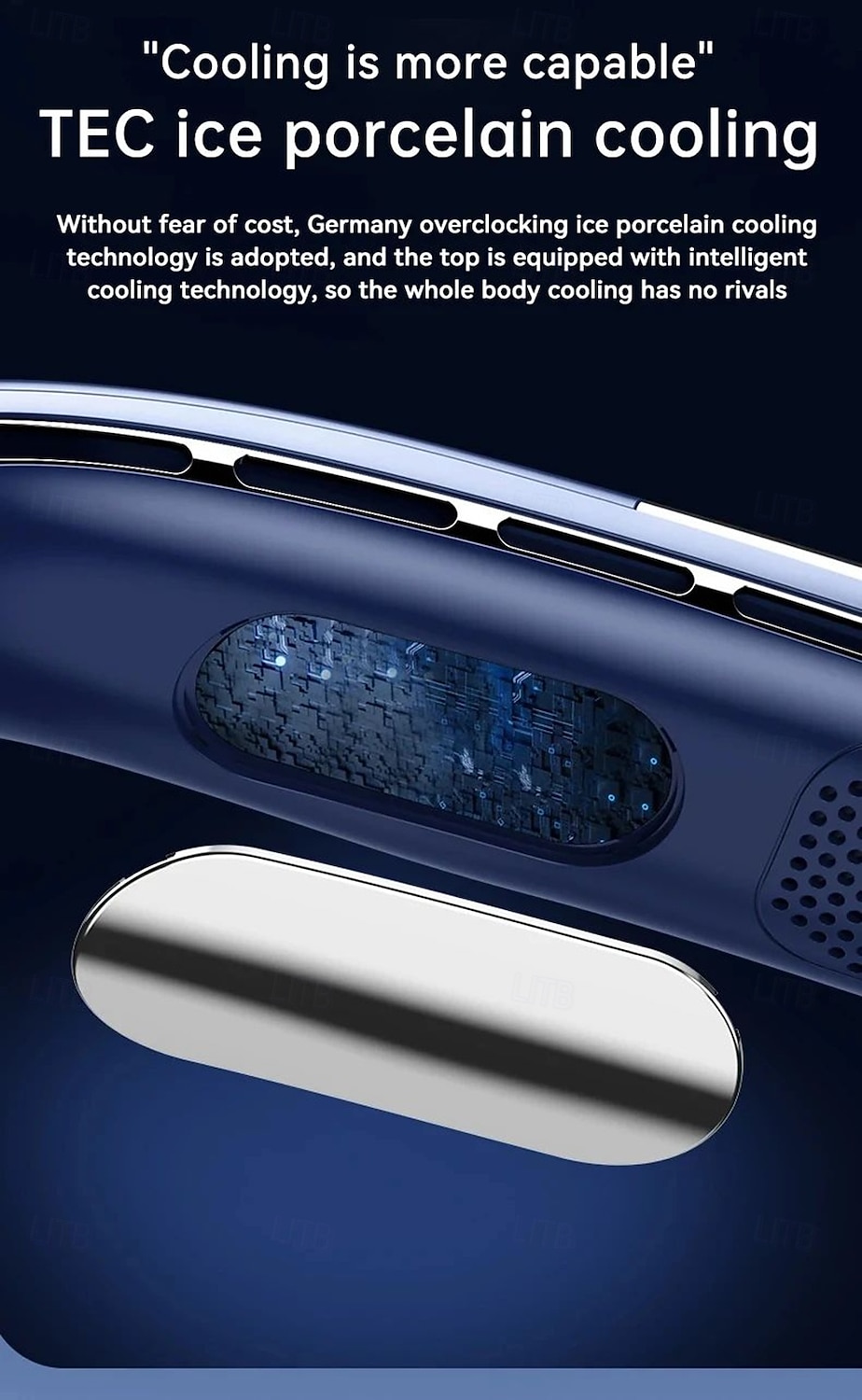 Nekventilator 10000 mAh mini bladeless stille nekbandventilator USB oplaadbaar LED digitaal display 5e versnelling luchtkoeler 2025 - $31.99 –P7