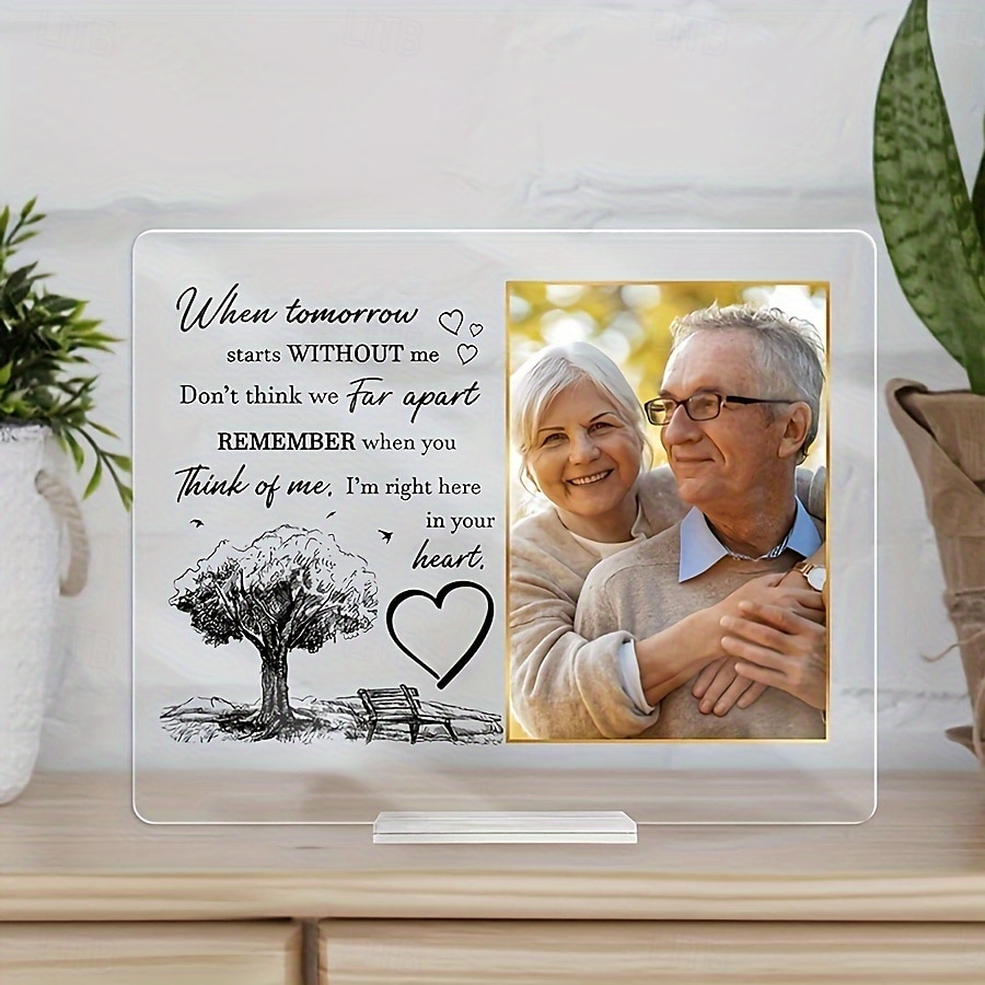Personalized Memorial Photo Plaque with Base,Custom Acrylic Sympathy Gifts Missing You Photo Frames Plaque I'm Always With You Picture Frame 2025 - $23.99 –P1