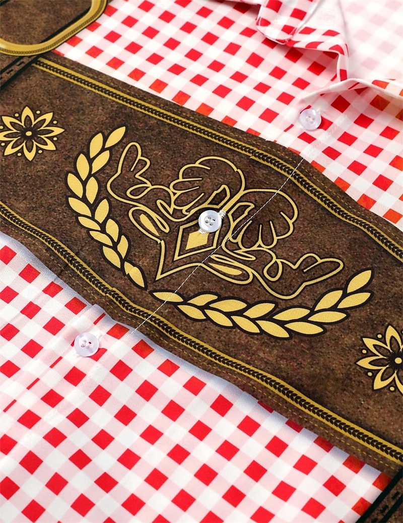 Camicie hawaiane Camicia Aloha bavarese Monaco Tedesco Alpino Grafico per Per uomo Adulti Stampa 3D  per Carnevale Birra Oktoberfest Spiaggia Vacanza Feste del 2026 a $23.99 –P4