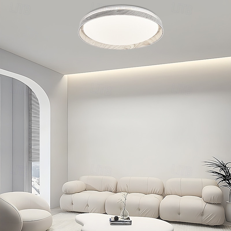 Lumină de tavan modernă, candelabru, lămpi de tavan cu LED, lumină de tavan cu LED-uri, lumini de cameră ultra-subțiri din lemn în stil japonez, lumini rotunde din lemn masiv pentru sufragerie, lumină 2025 - $136.99 –P6
