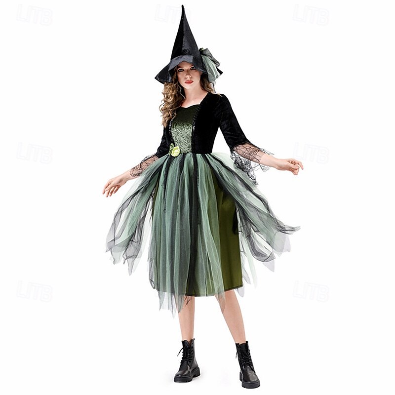 Trollmann / heks Maskerade Halloween Dame Voksne Karneval Halloween Halloween Karneval Maskerade Enkelt karnevalskostyme 2025 - $46.99 –P4