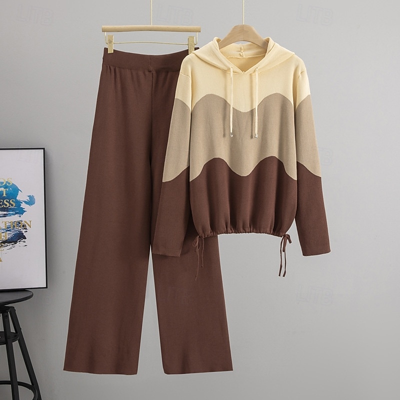 Mulheres Moletom Suéter Conjunto de Roupa Atlética Outono Bolsos Bloco de cor Conjuntos Preto Vermelho Academia Exercite-se Esportivo Térmico / Quente A Prova de Vento Macio Manga Longa Esporte de 2025 por €34.01 –P1