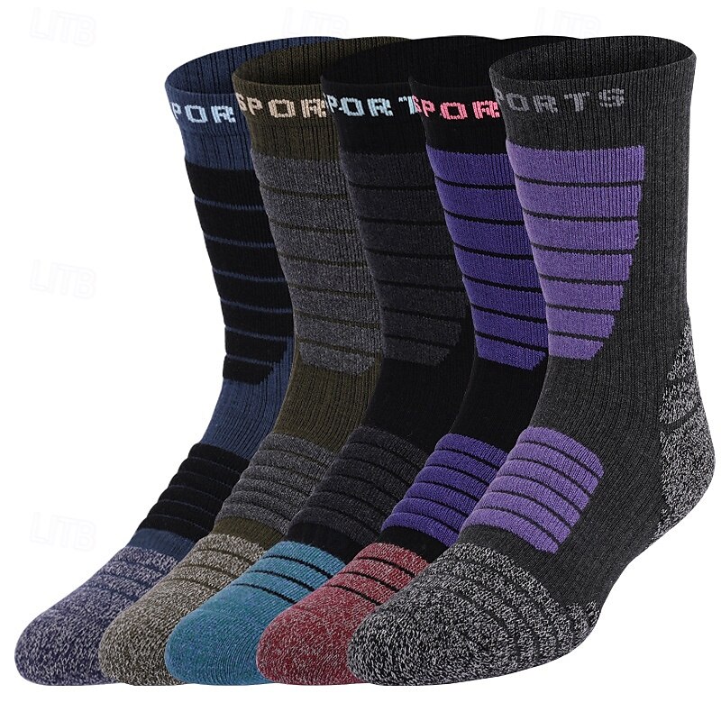 1 Par Hombre Mujer calcetines de lana merino Calcetines de senderismo Calcetines para correr Mantiene abrigado Transpirable Anti ampollas Grueso Invierno Al aire libre tripulación media Retazos Lana 2025 - $11.49 –P1