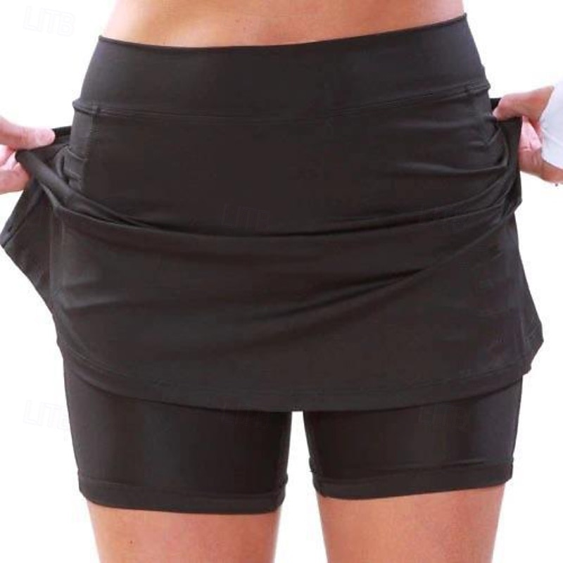 Dámské Kalhoty Skort Šortky proti oděru Šik ven Na běžné nošení Krátký Přírodní Bez vzoru Elastický pas Pohodlný Venkovní Pohodlné Dovolená Víkend Oranžovo červená Jezerní modrá Černá Tmavě námořnická 2025 - $12.99 –P3