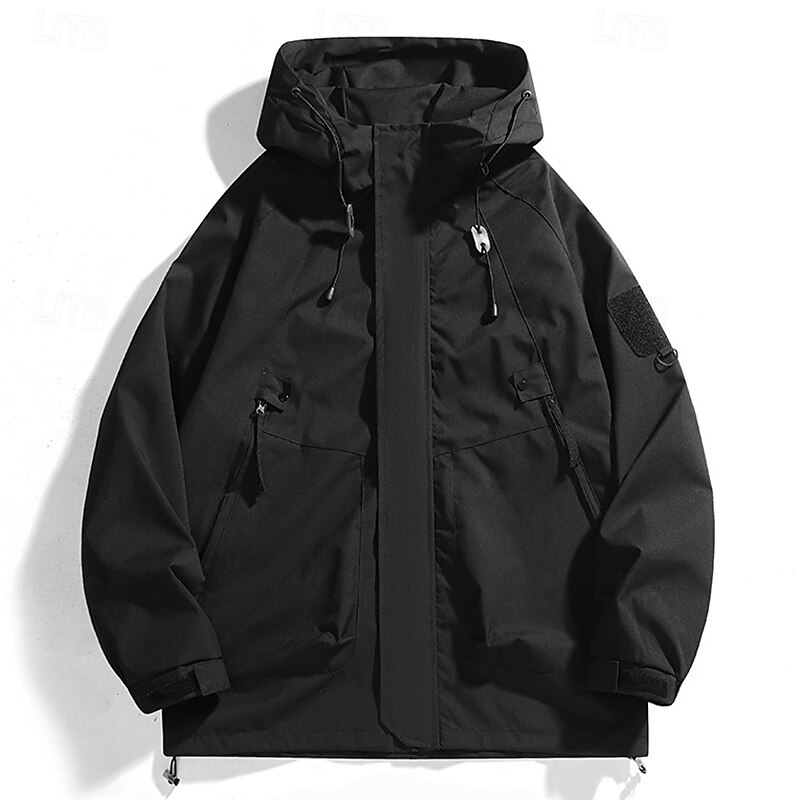 Herren Windjacke Wanderjacke Regenmantel Außen Wasserdicht Winddicht Wanderoutfits Wanderbekleidung Frühling Herbst Oberteil Camping / Wandern / Höhlenforschung Laufen Schwarz Purpur Grün 2025 - $21.99 –P4