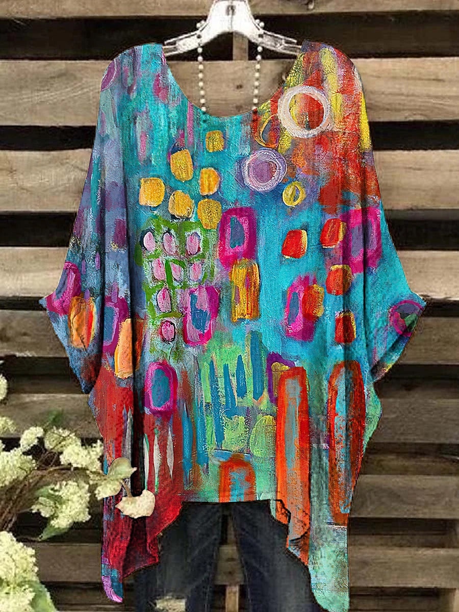 Femmes Chemisier Fleuri Graphique Élégant ancien Quotidien Manche Courte Manche Chauve-souris Col ras du cou Hauts Réguliers Quotidien Fête Tenue de plage Rose Claire Bleu Vert Été Printemps de 2025 ? $22.99 –P3