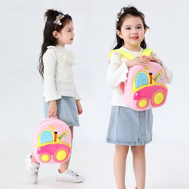 kreskówka 3d koparka traktor 2-4 lata plecak dla malucha inżynieria pojazdy plecak dzieci przedszkole tornister dziecko 2025 - $20.99 –P10