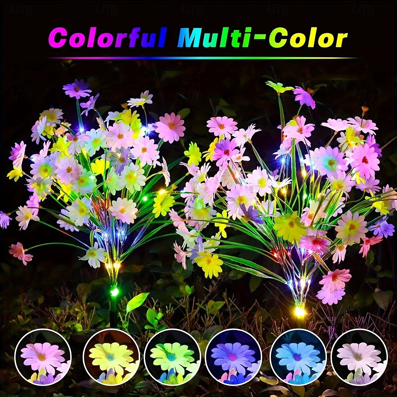 2PCS Solar Simulation Flower Lawn Light LED Path Light Outdoor Waterproof Villa Garden Park Walkway Terrace Driveway Holiday Party Landscape Decoration 2025 - $27.99 –P2