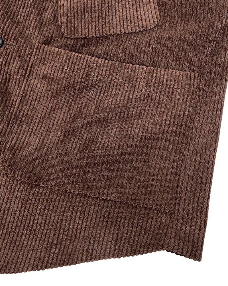 Pánské Kamizelka Vesta Dovolená Párty Obchod Módní Na běžné nošení Jaro Podzim Knoflíky Kapsy Polyester Kordura Pohodlné Pevná barva Jednořadové sako s jedním knoflíkem Do V Běžný Tmavěhnědá Čern 2025 - $23.99 –P6
