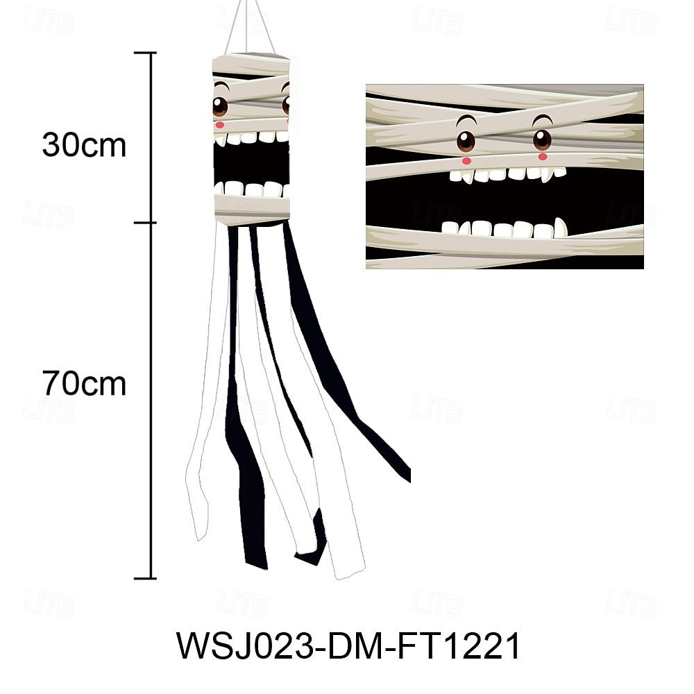 Halloween Windsock Flag 39 Inch Spooky Cartoon Flag Wind Socks Pumpkin Bat Ghost Monster Outdoor Hanging Decoration for Home Yard Patio Lawn Garden Tree Party Decoration 2025 - $8.99 –P4