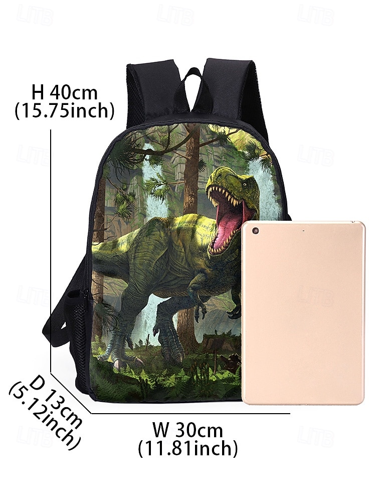 3-Piece Dinosaur Backpack Set for Kids – T-Rex Print School Bag with Lunch Bag & Pencil Case, Durable Lightweight Bookbag for Boys & Girls, Ideal for School, Travel and Birthday Gifts Vincent Hie 2026 - $32.99 –P4